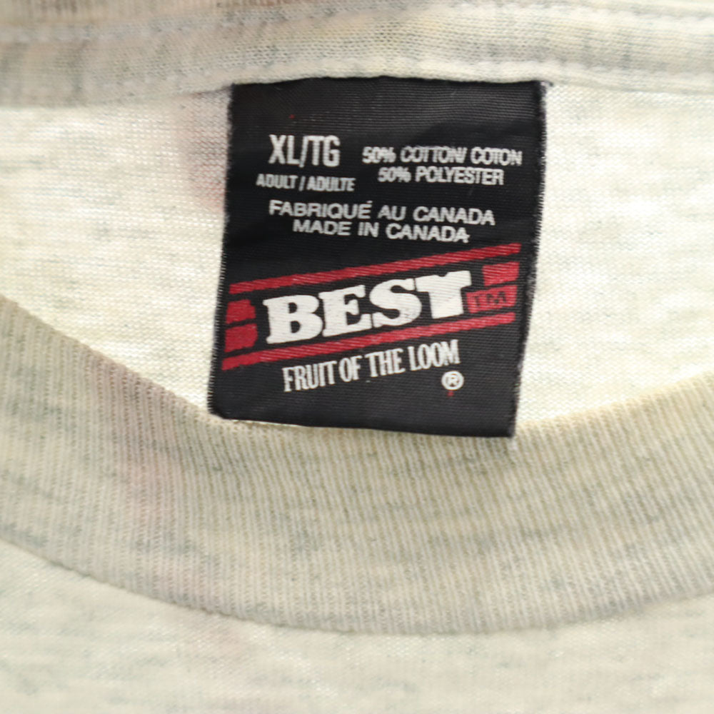 FRUIT OF THE LOOM フルーツオブザルーム 90s カナダ製 半袖 シングルステッチ オールド Tシャツ XL ライトグレー BEST メンズ