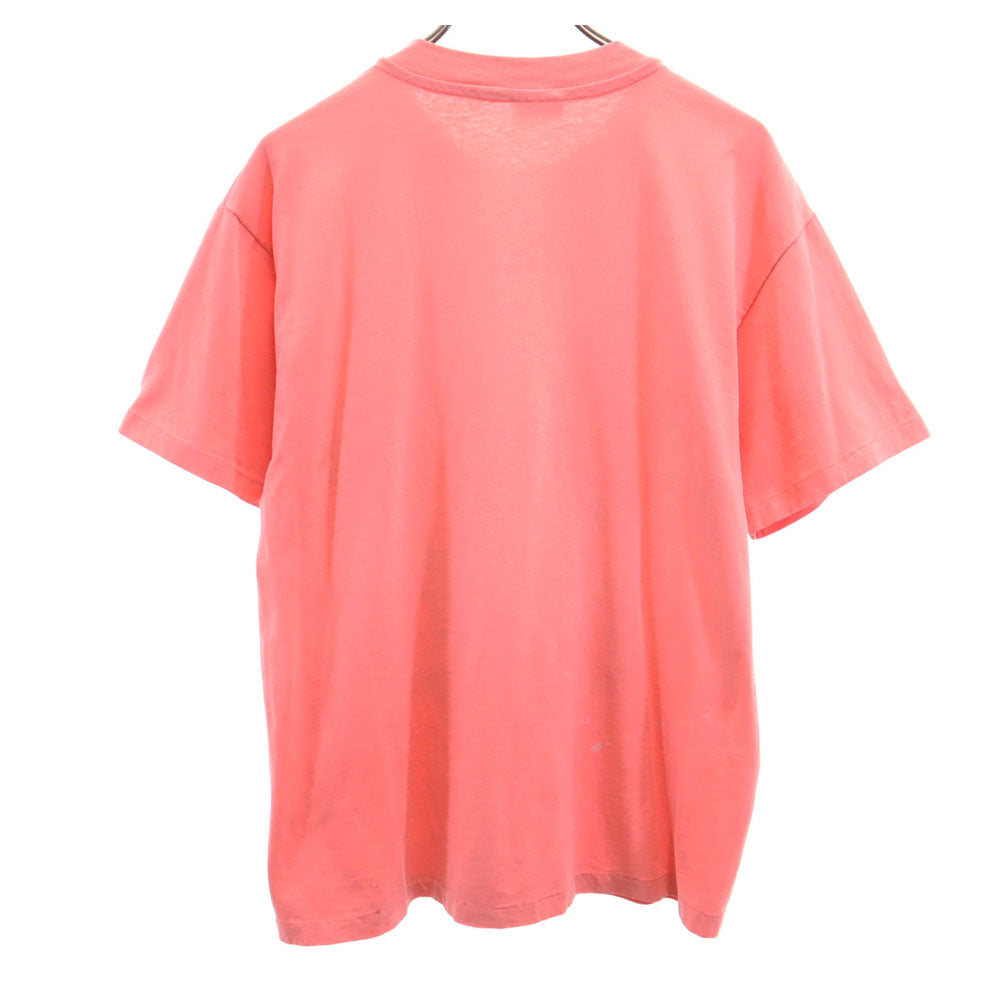 Hanes ヘインズ 90s 半袖 シングルステッチ オールド Tシャツ L コーラルピンク系 メンズ