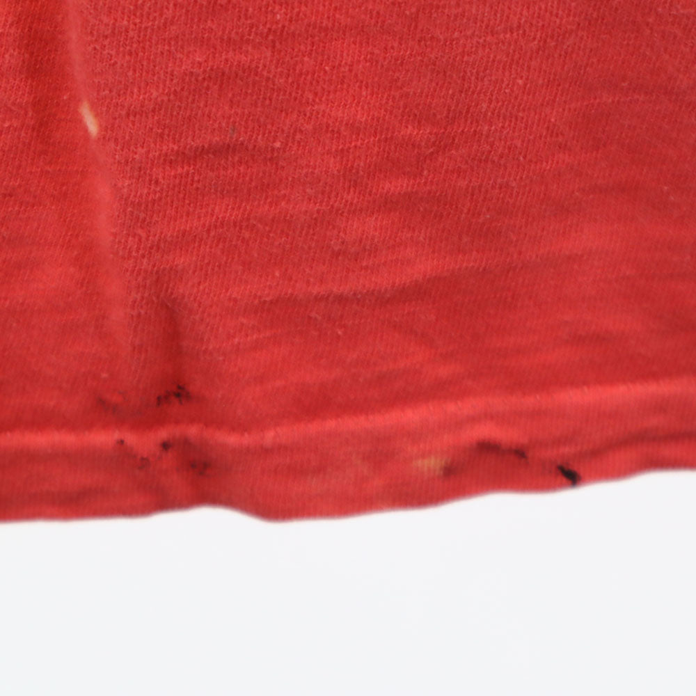 オールド 90s 半袖 シングルステッチ オールド Tシャツ レッド系 OLD ブリーチ ペイント メンズ