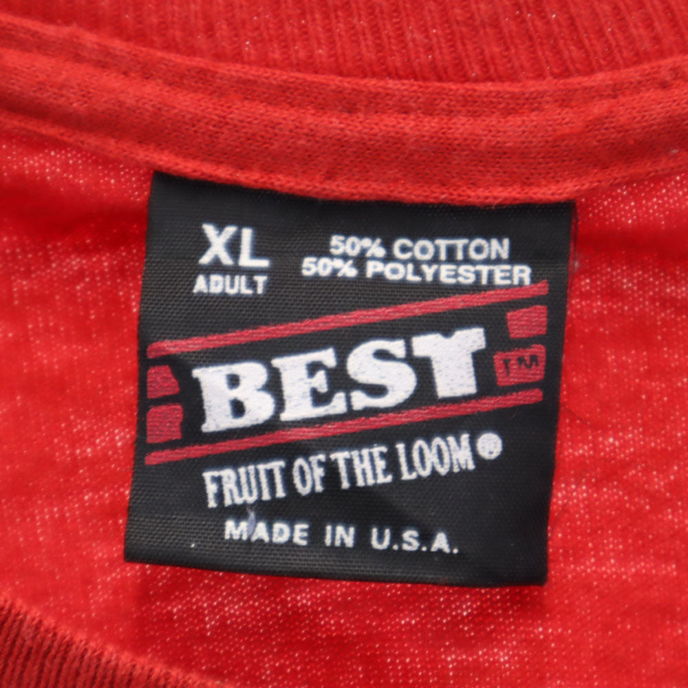 FRUIT OF THE LOOM フルーツオブザルーム 90s USA製 半袖 シングルステッチ オールド Tシャツ XL レッド BEST メンズ