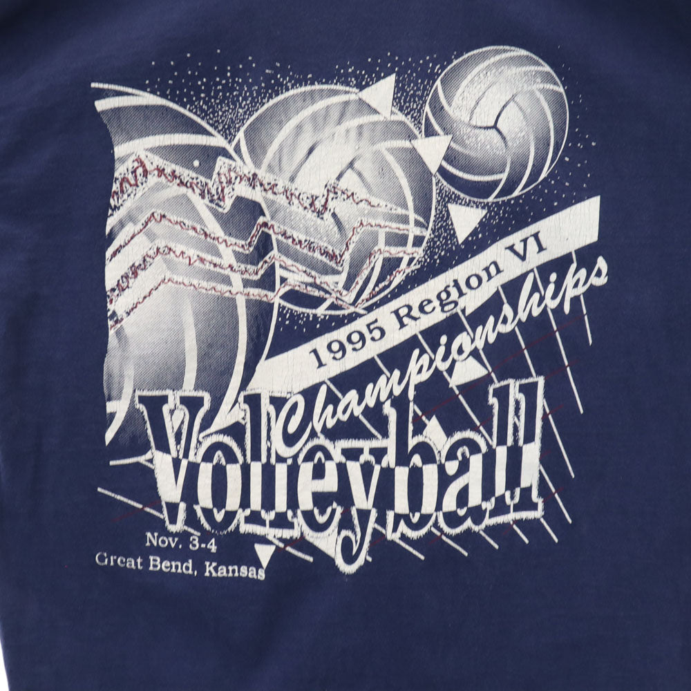 FRUIT OF THE LOOM フルーツオブザルーム 90s USA製 オールド バックプリント 長袖 Tシャツ XL ネイビー ロンT メンズ