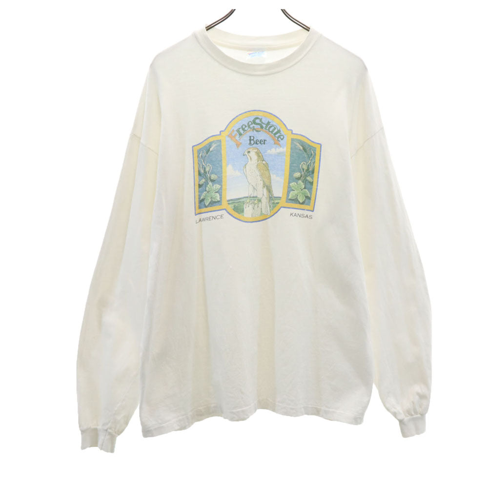 Hanes ヘインズ 90s USA製 オールド 長袖 シングルステッチ Tシャツ XL ホワイト BEEFY-T ロンT メンズ