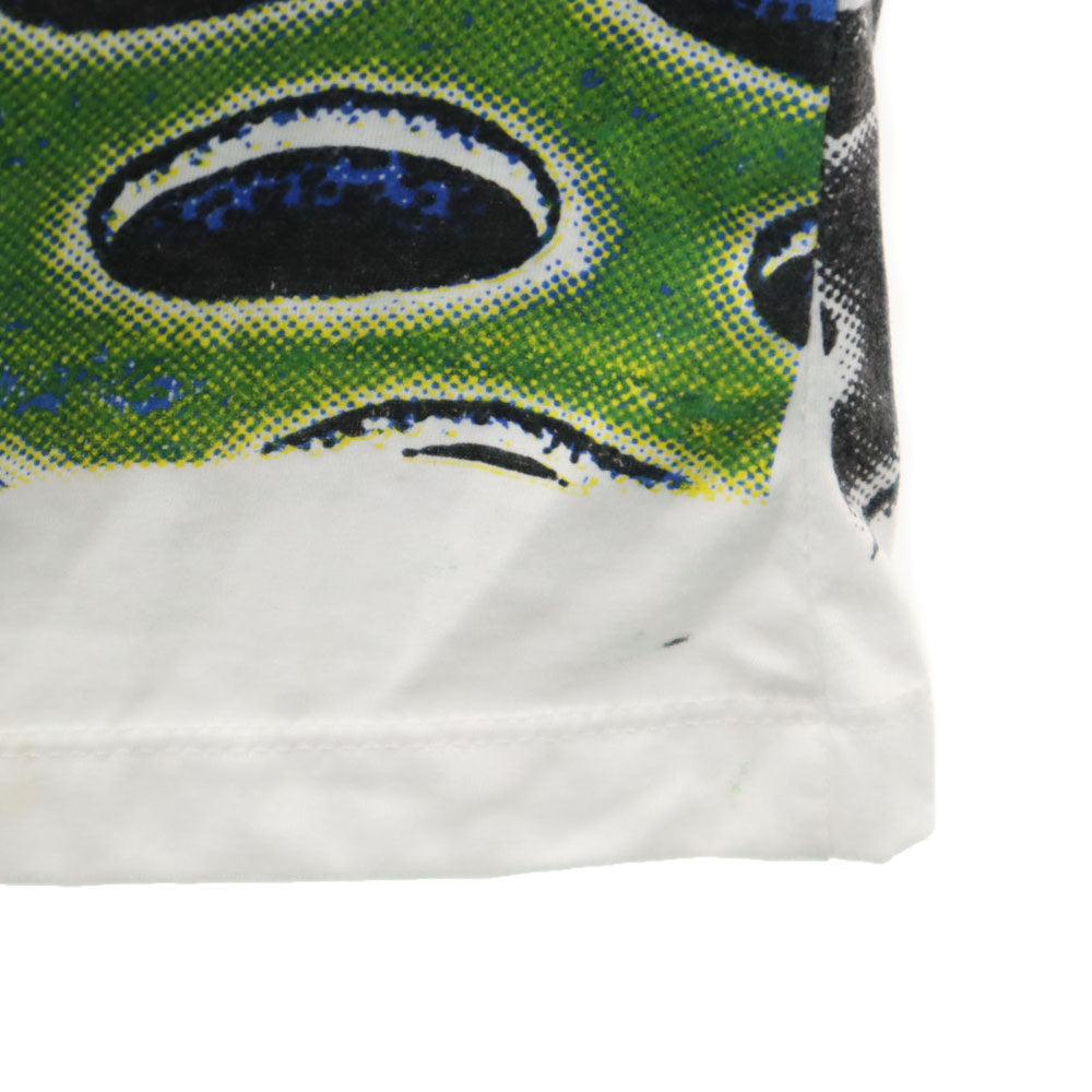 MIRROR ビートルズ ジョンレノン 半袖 Tシャツ XL ホワイト MIRROR カットオフ加工 アート The Beatles メンズ