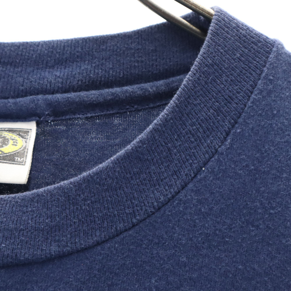 Town&Country タウンアンドカントリー 90s USA製 オールド シングルステッチ バックプリント 半袖 Tシャツ M ネイビー メンズ