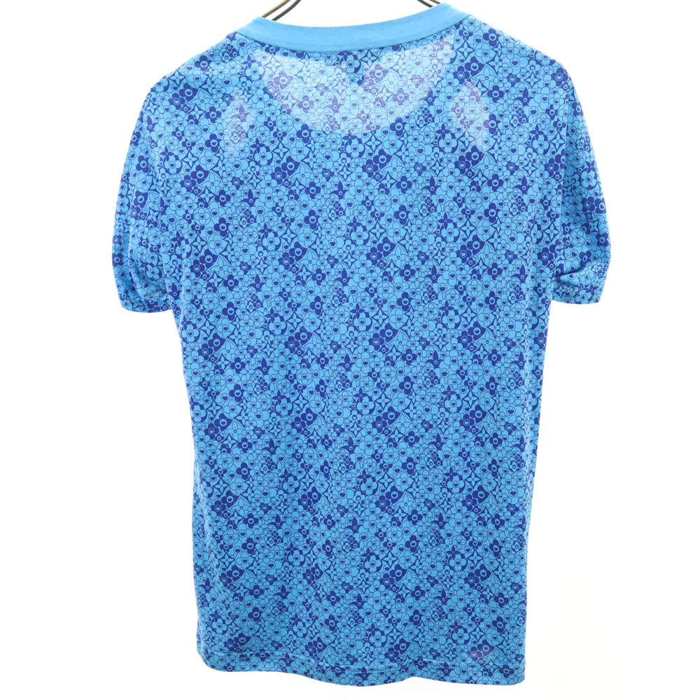 ルイヴィトン 総柄 半袖 カットソー L ブルー系 LOUIS VUITTON Tシャツ レディース