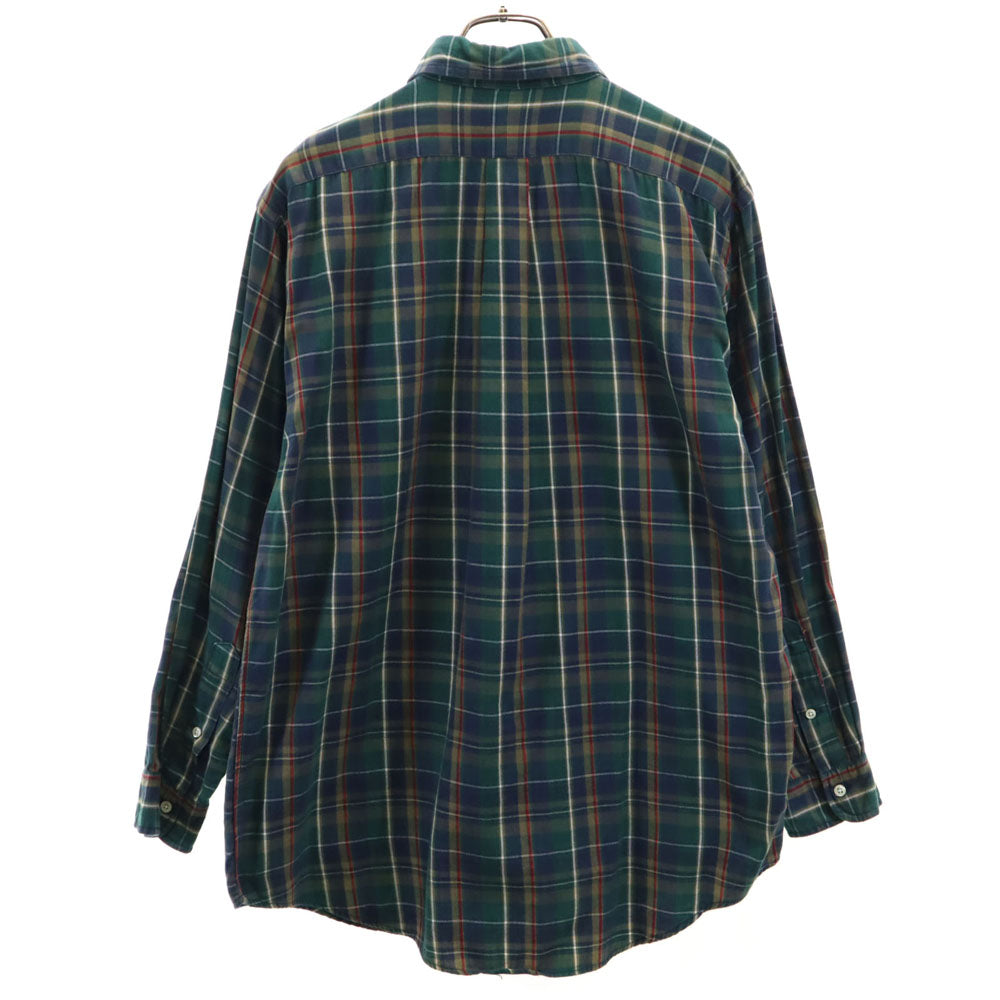 ポロカントリー 80s 90s オールド チェック柄 長袖 ボタンダウンシャツ L グリーン 他 POLO COUNTRY RALPH LAUREN ラルフローレン メンズ