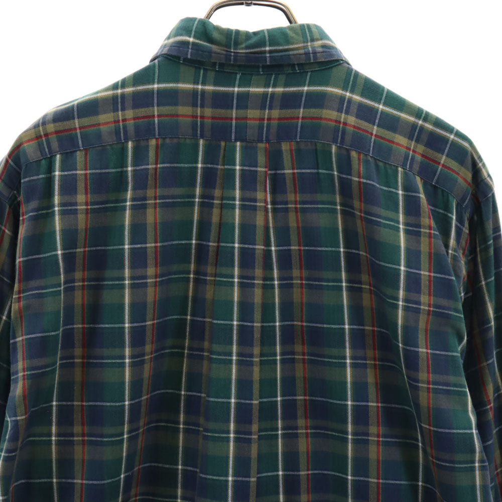 ポロカントリー 80s 90s オールド チェック柄 長袖 ボタンダウンシャツ L グリーン 他 POLO COUNTRY RALPH LAUREN ラルフローレン メンズ