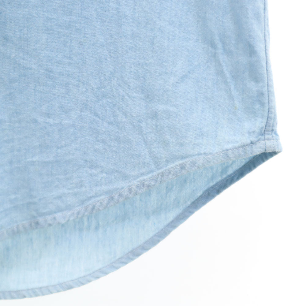 RALPH LAUREN ラルフローレン 90s オールド ポロベア 長袖 シャンブレーシャツ L ブルー メンズ