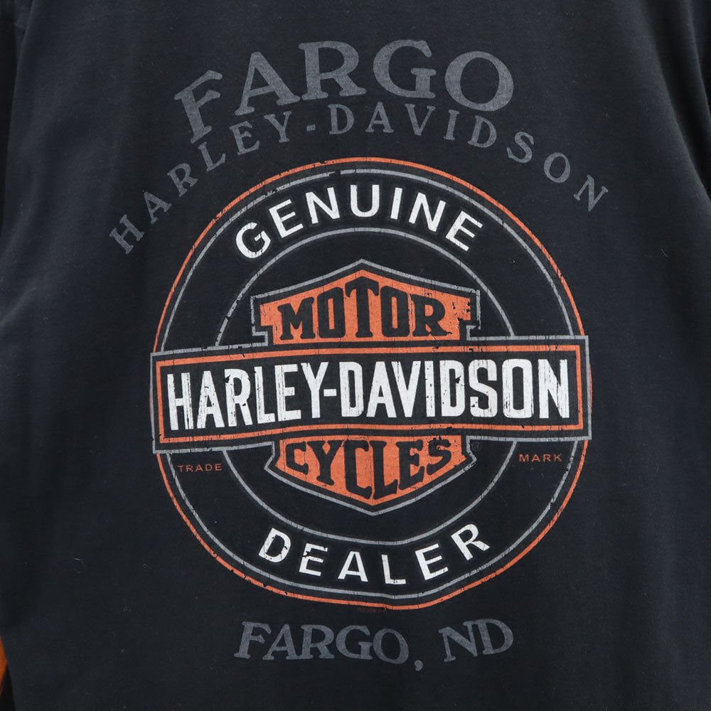 HARLEY DAVIDSON ハーレーダビッドソン 00s スカル 長袖 Tシャツ M ブラック ロンT メンズ