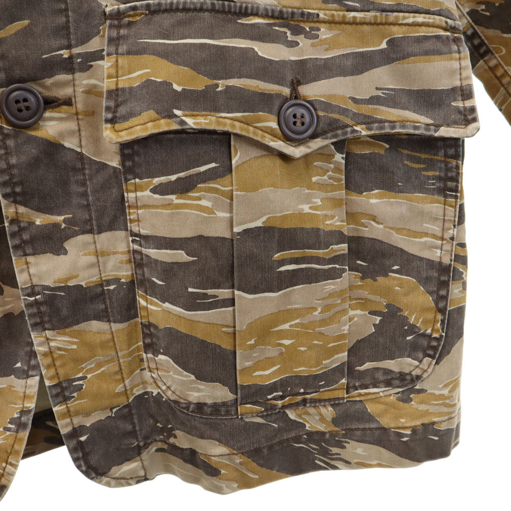 HYSTERIC ヒステリック 日本製 カモフラ柄 ミリタリージャケット FREE ブラウン 迷彩 レディース