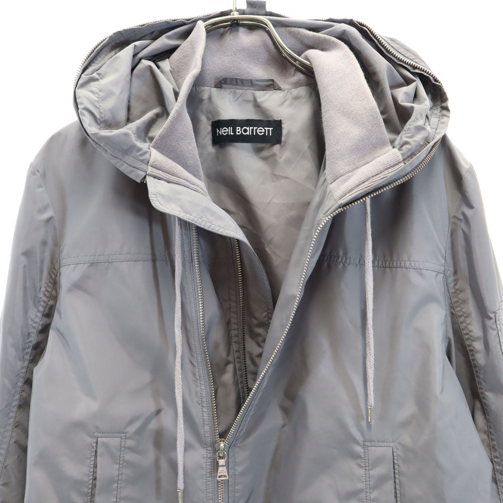 NEIL BARRETT ニールバレット フライトジャケット S グレー パーカー メンズ