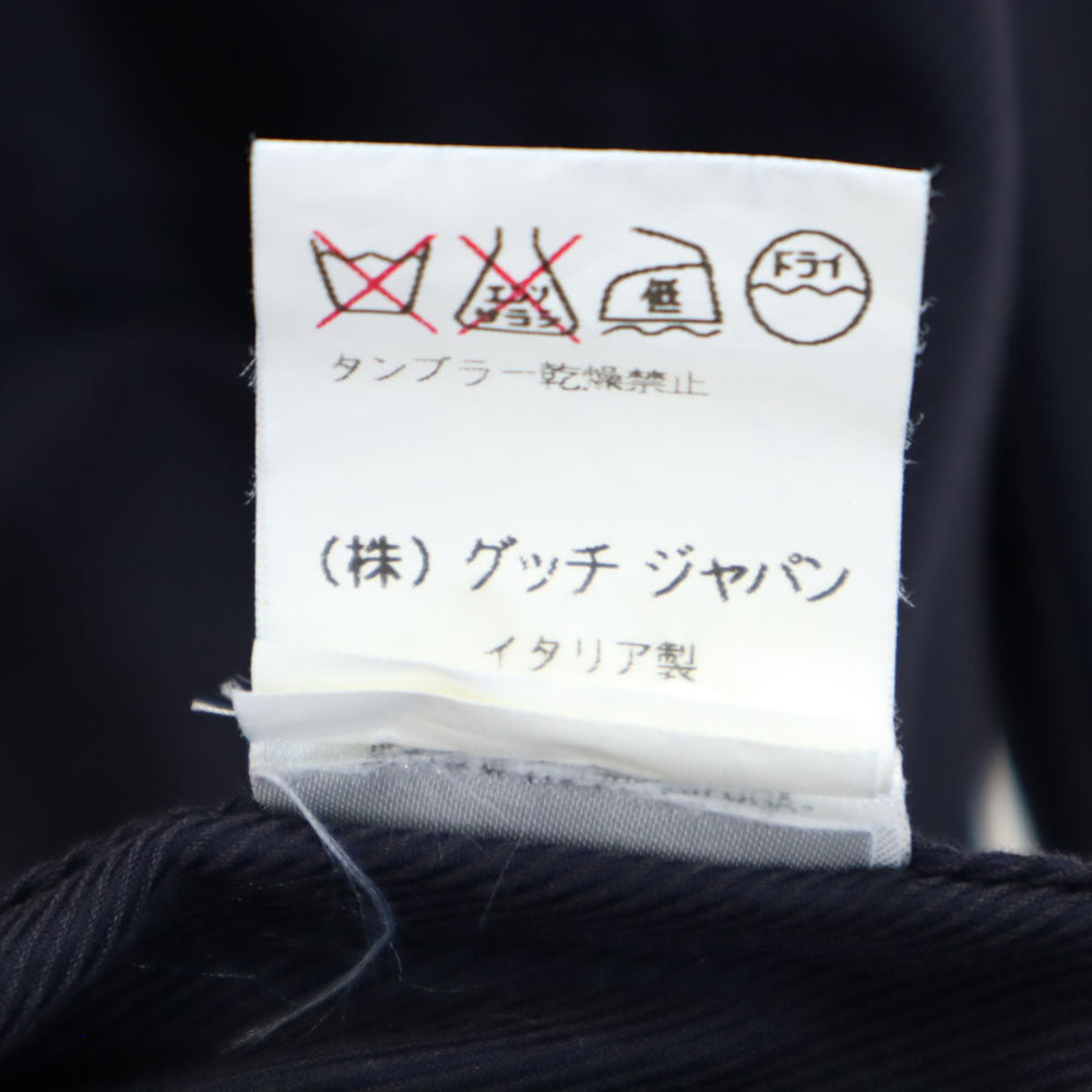 GUCCI グッチ イタリア製 長袖 シャツ S ネイビー系 メンズ