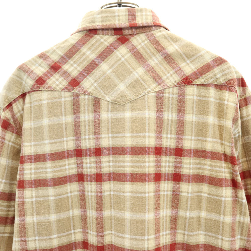 KENNINGTON ケニントン 70s 80s ヴィンテージ チェック 長袖 ウエスタンシャツ L ブラウン系 メンズ