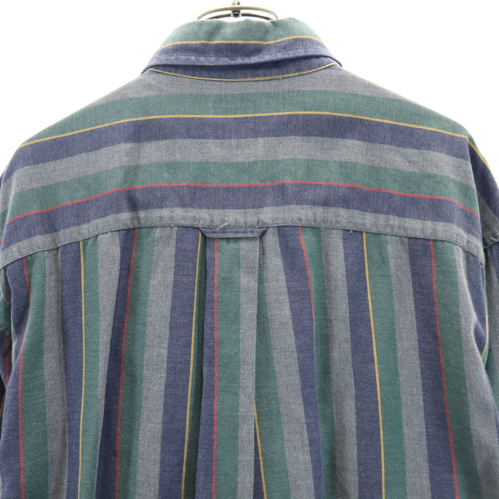GAP ギャップ 90s オールド ストライプ 長袖 ボタンダウンシャツ M グレー系 メンズ