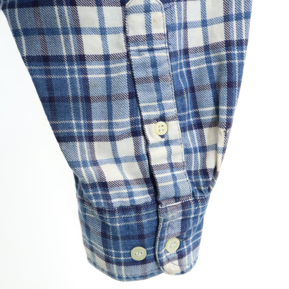 ギャップ 90s オールド チェック 長袖 ボタンダウンシャツ ブルー系 GAP メンズ