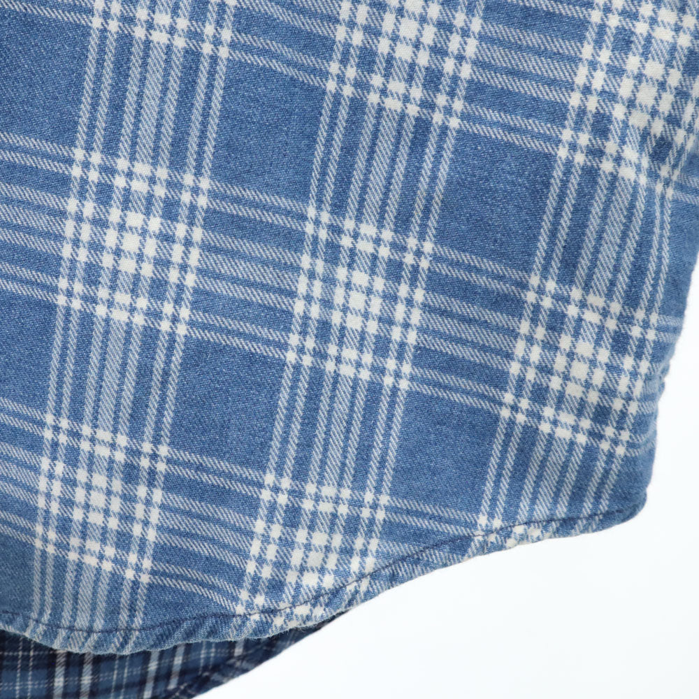 ギャップ 90s オールド チェック 長袖 ボタンダウンシャツ ブルー系 GAP メンズ