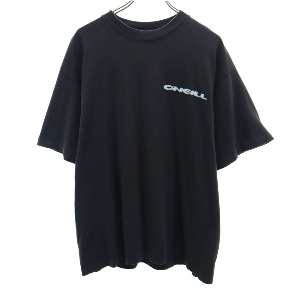 オニール 90s 日本製 オールド バックプリント 半袖 Tシャツ LL ブラック O'NEILL メンズ