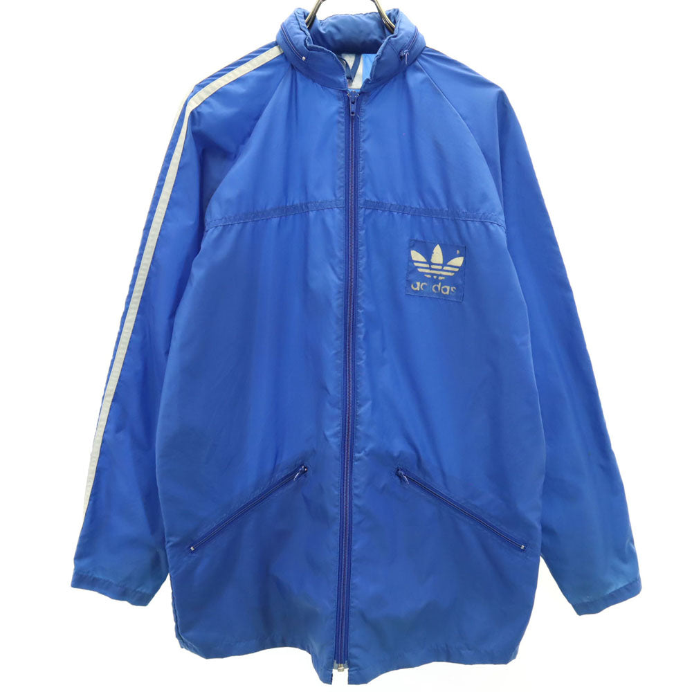 adidas アディダス 80s ヴィンテージ トレフォイルロゴ ウインドブレーカー M ブルー ジャケット メンズ