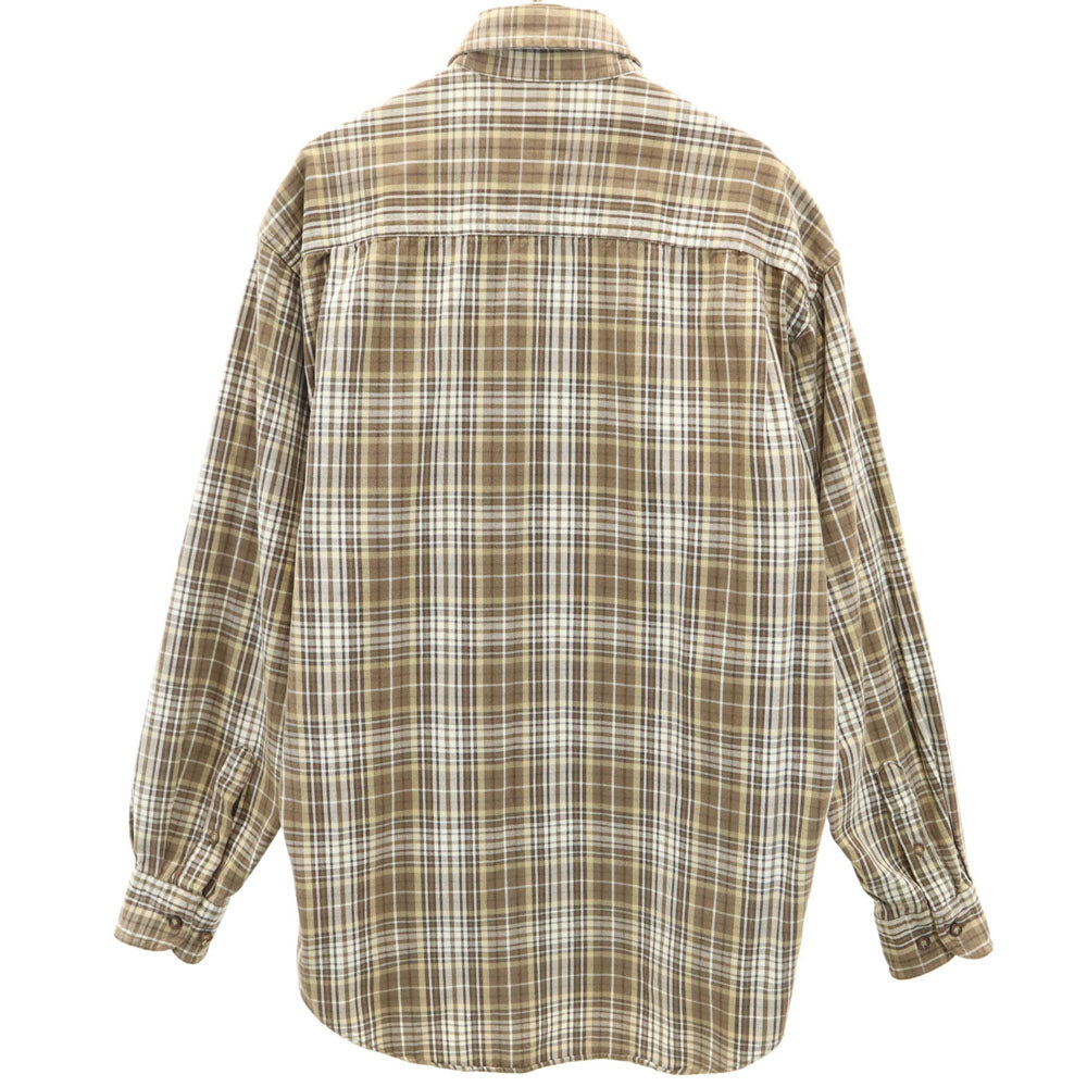 GAP ギャップ 90s オールド チェック柄 長袖 ボタンダウンシャツ S ブラウン 他 メンズ