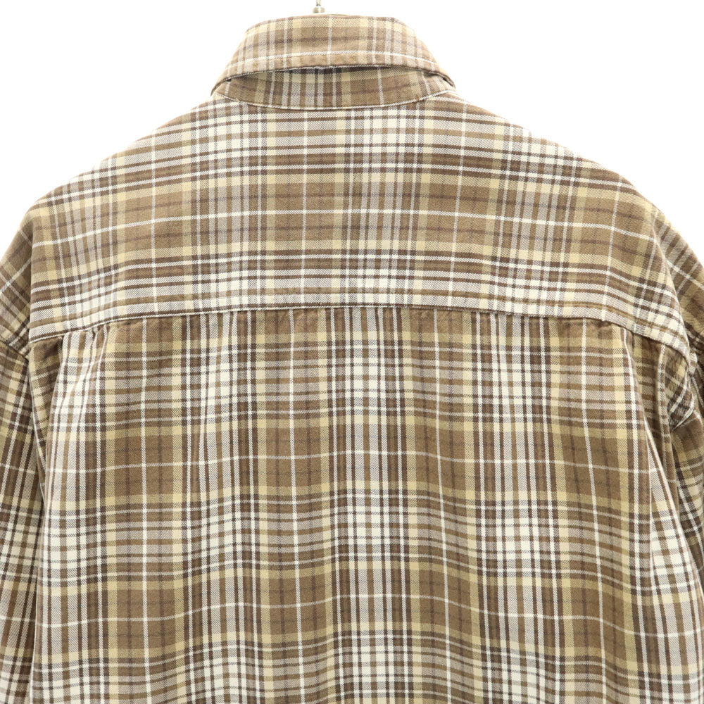 GAP ギャップ 90s オールド チェック柄 長袖 ボタンダウンシャツ S ブラウン 他 メンズ