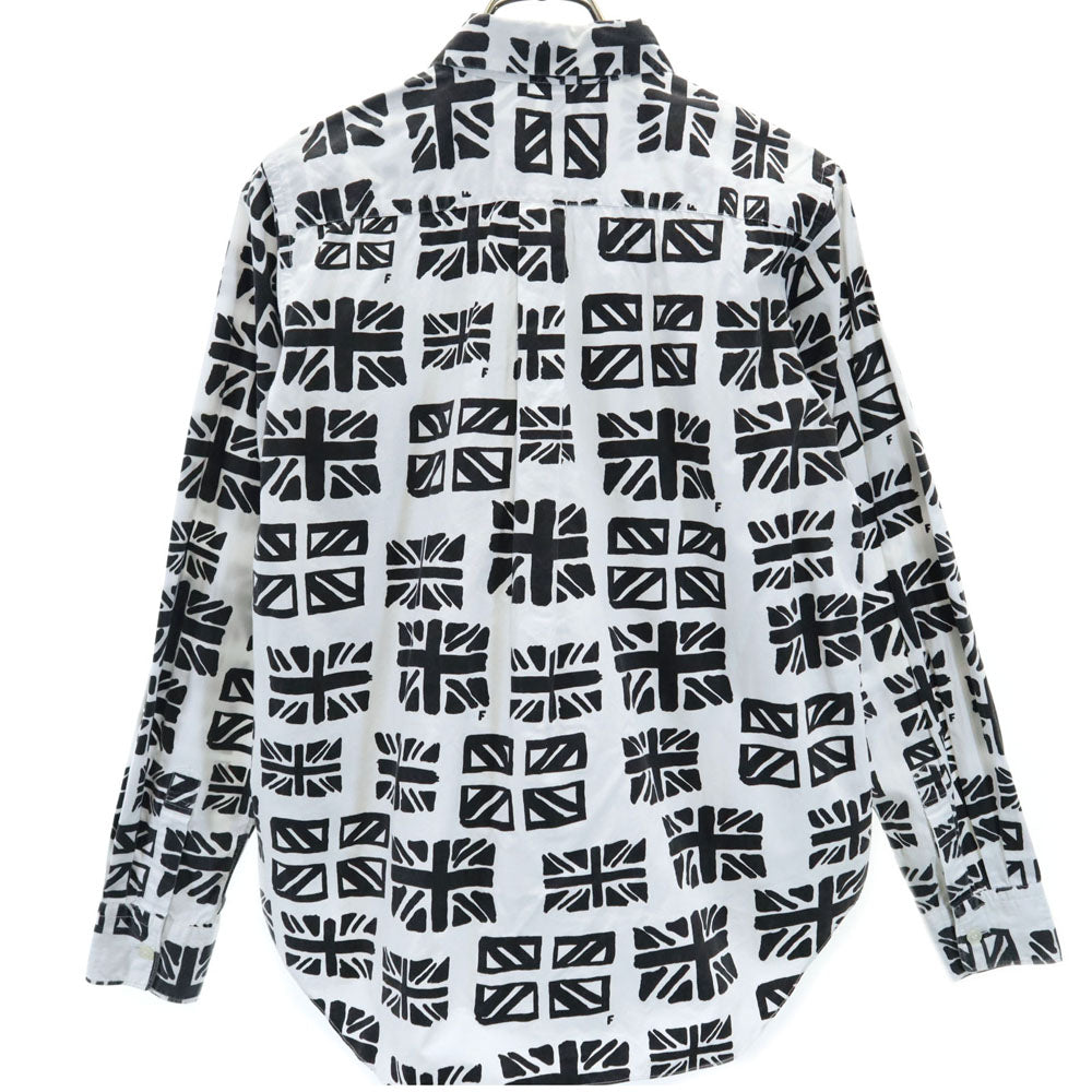 ブラックコムデギャルソン 2012年 日本製 総柄 長袖 シャツ XS ホワイト系 BLACK COMME des GARCONS メンズ