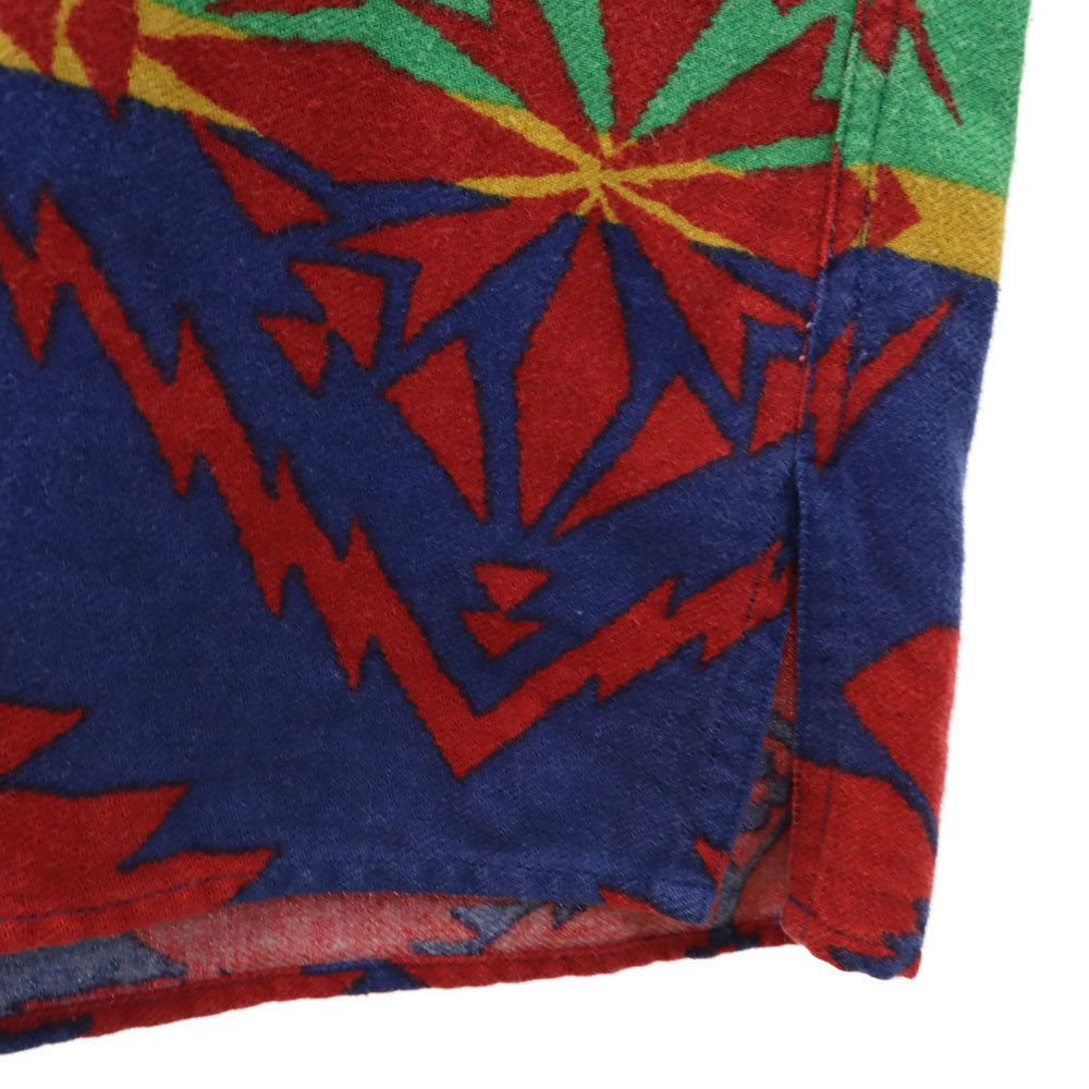 RALPH LAUREN COUNTRY ラルフローレンカントリー 90s ポロカントリー オールド ネイティブ柄 長袖 ネルシャツ M レッド系 メンズ