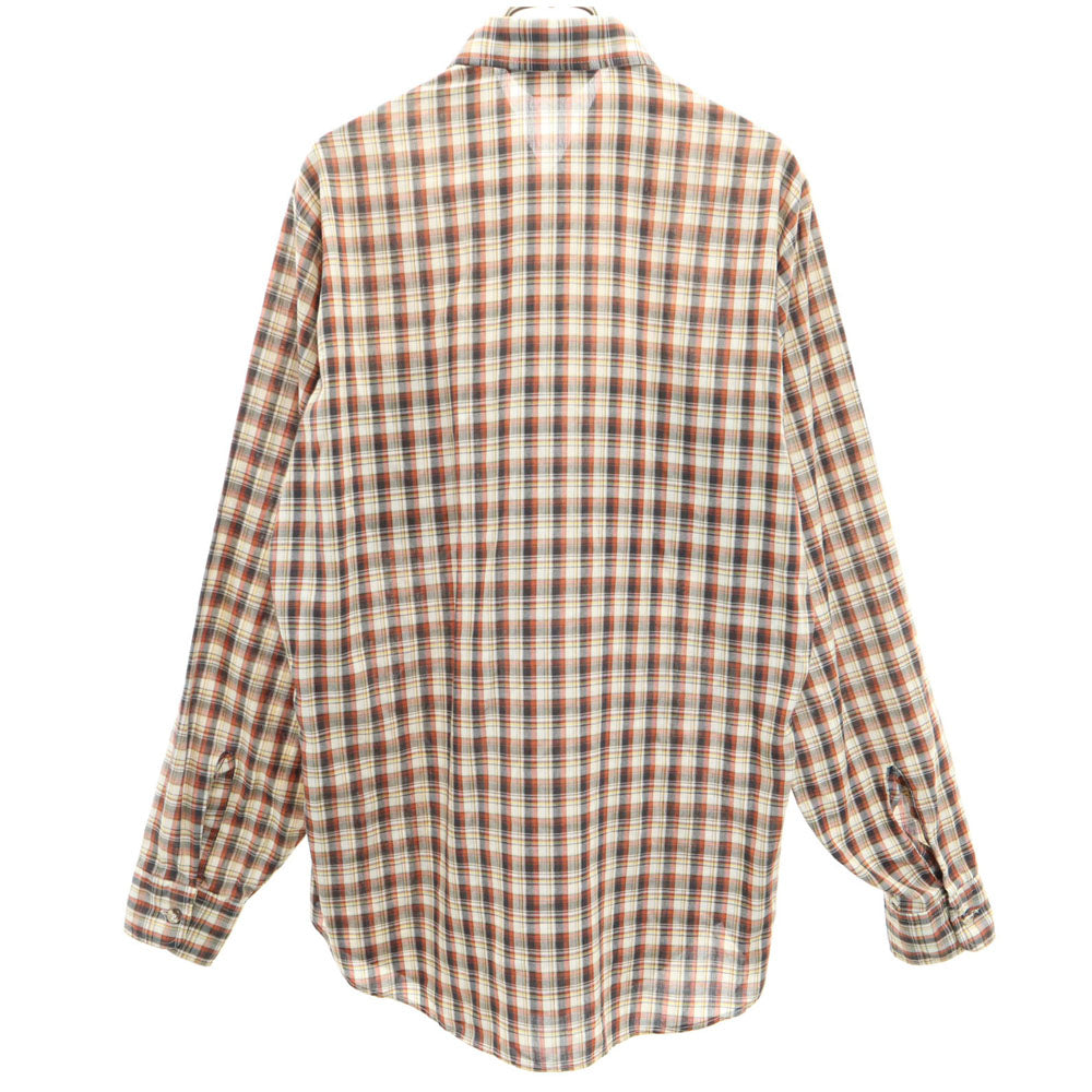 Levi's リーバイス 70s ヴィンテージ チェック柄 長袖 シャツ M ブラウン系 メンズ