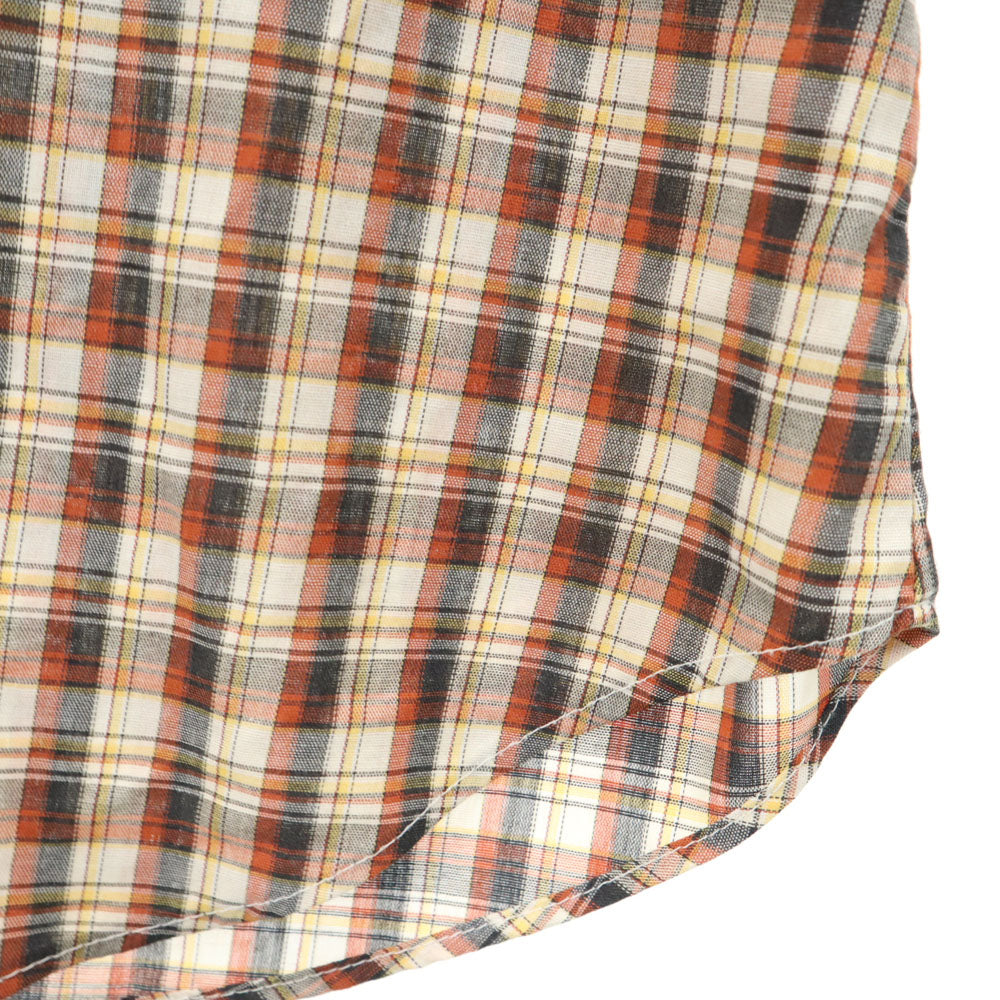 Levi's リーバイス 70s ヴィンテージ チェック柄 長袖 シャツ M ブラウン系 メンズ