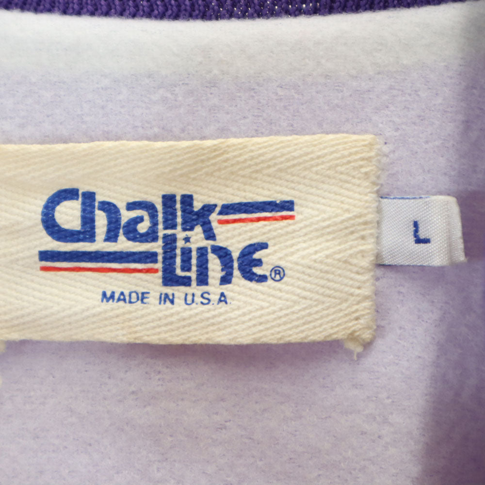 チョークライン 90s USA製 オールド スタジャン L パープル CHALK LINE JERZEES メンズ