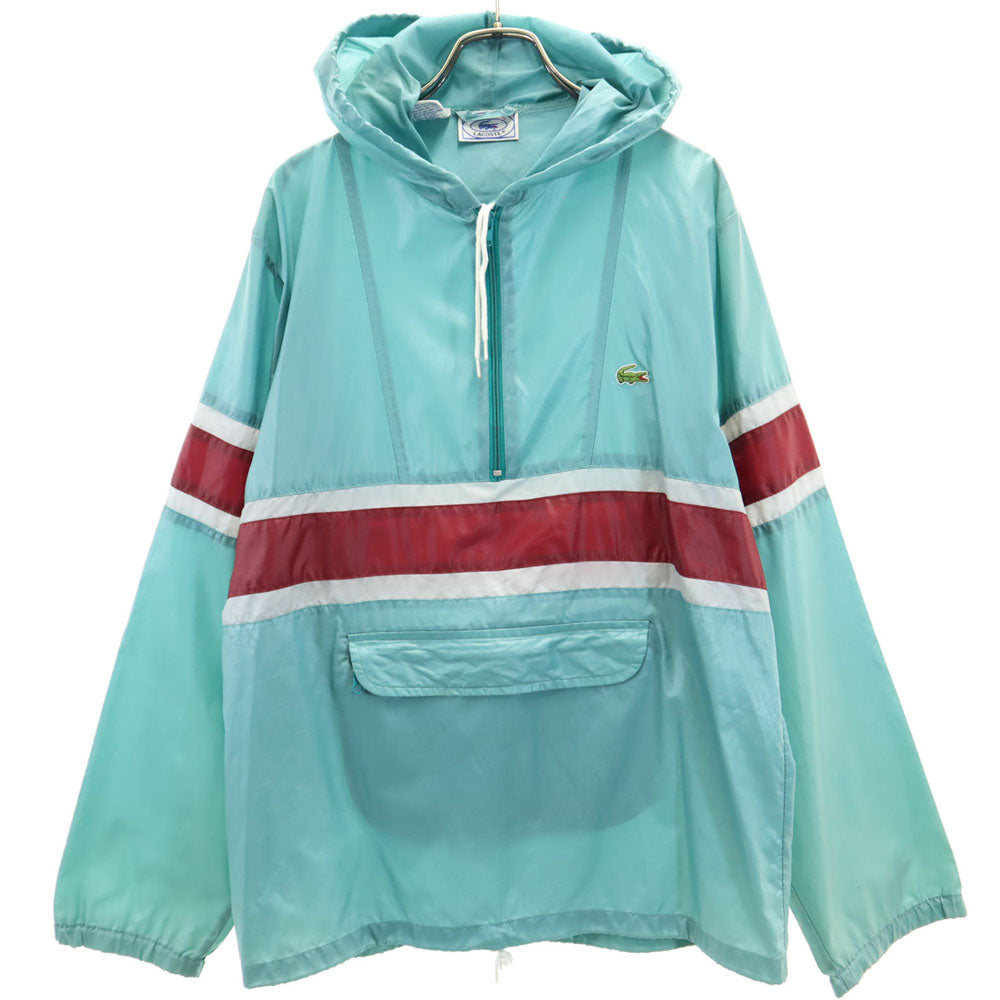 IZOD LACOSTE アイゾットラコステ 70s 糸巻きタグ ヴィンテージ 長袖 ナイロン アノラックパーカー S ブルー系 メンズ
