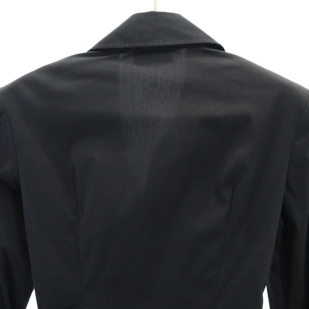 グッチ イタリア製 長袖 オープンカラーシャツ 38 ブラック GUCCI レディース