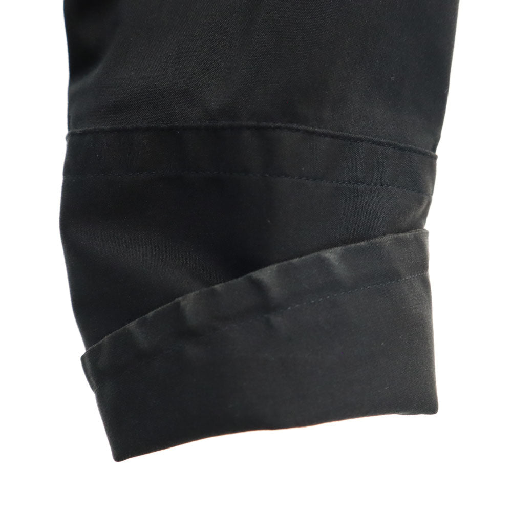 グッチ イタリア製 長袖 オープンカラーシャツ 38 ブラック GUCCI レディース