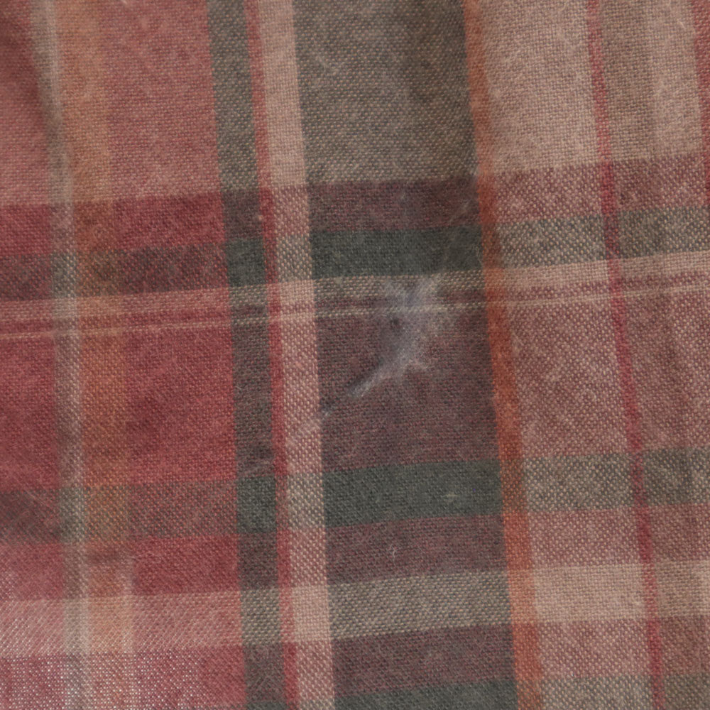 HYSTERIC ヒステリック チェック柄 長袖 ピンタック バンドカラーシャツ F ブラウン系 チュニック レディース