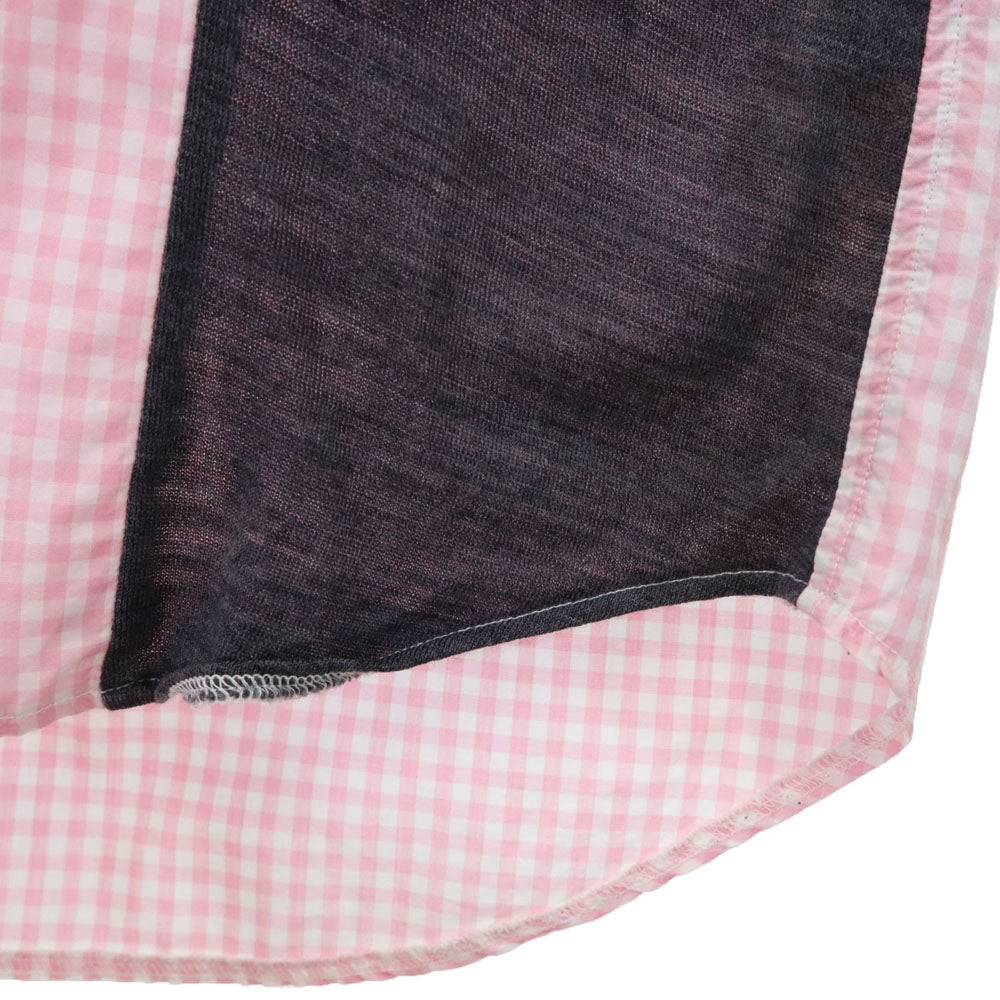 コムデギャルソンオム ギンガムチェック柄 長袖 シャツ S ピンク COMME des GARCONS HOMME メンズ