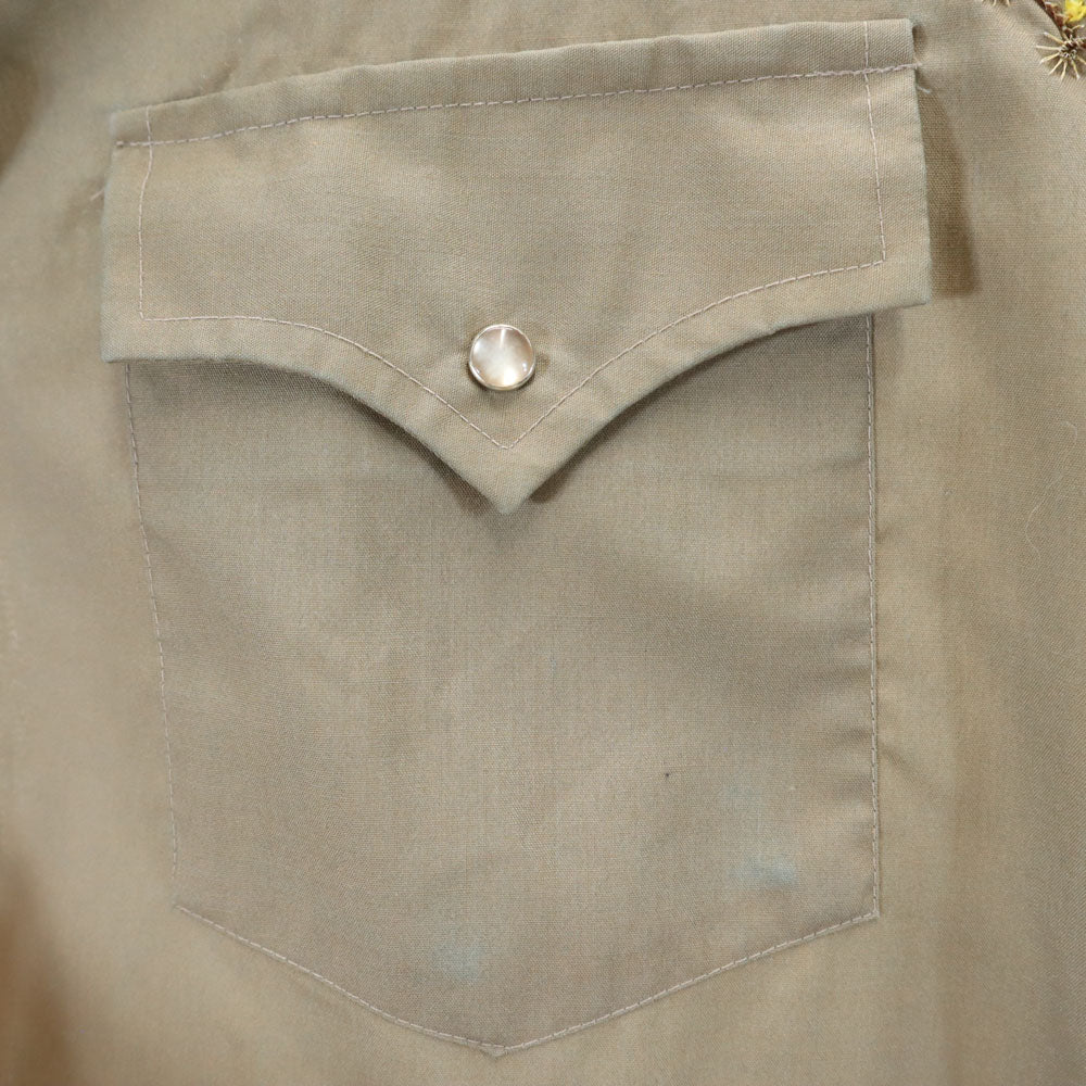 Mustang マスタング 80s ヴィンテージ 長袖 ウエスタンシャツ ブラウン メンズ