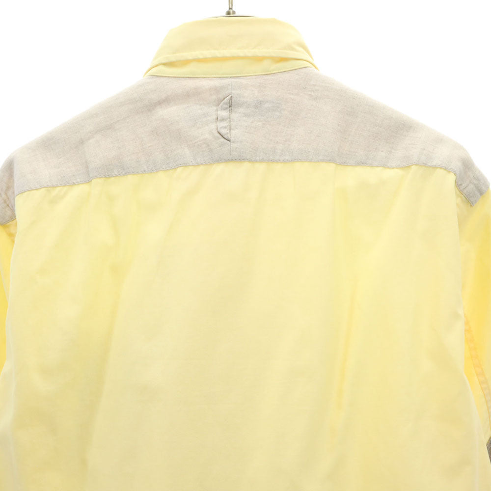 ジュンヤワタナベコムデギャルソンマン 2013年 日本製 長袖 ボタンダウンシャツ XS イエロー JUNYA WATANABE COMME des GARCONS MAN エルボーパッチ メンズ