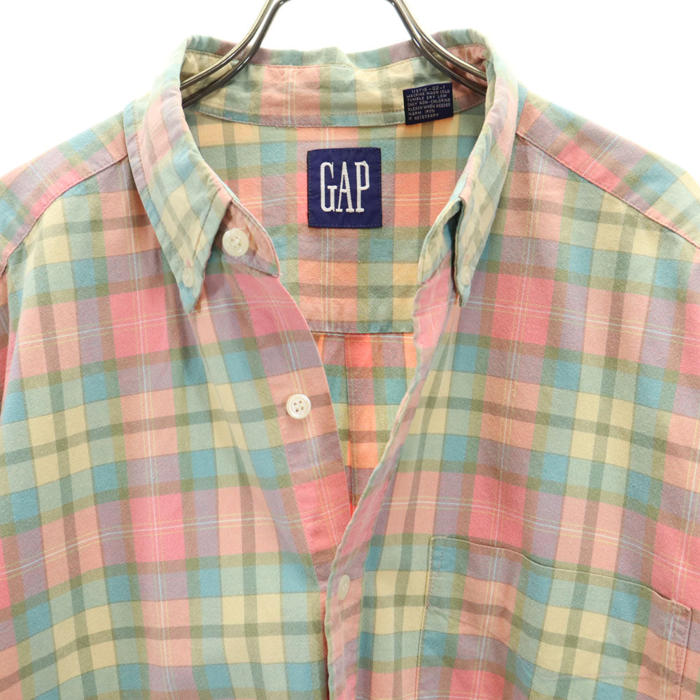ギャップ 90s オールド チェック柄 長袖 ボタンダウンシャツ L ピンク 他 GAP メンズ