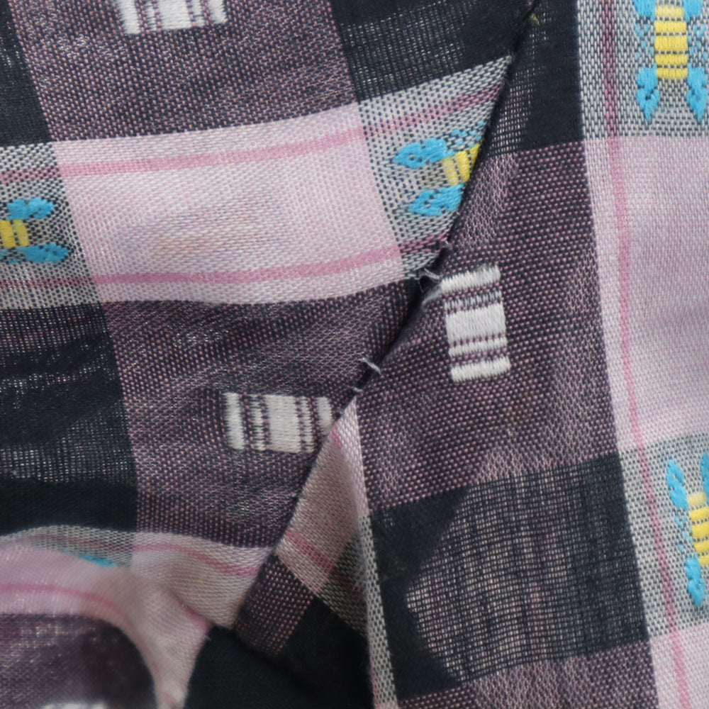 PERMANENT PRESS パーマネントプレス 70s 80s USA製 ヴィンテージ チェック柄 長袖 ウエスタンシャツ 16/33 パープルピンク 他 メンズ