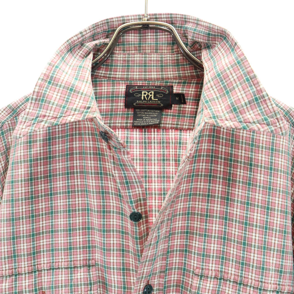 RRL 90s 初期タグ 赤3星 オールド チェック柄 長袖 シャツ M レッド系 ダブルアールエル RALPH LAUREN ラルフローレン メンズ