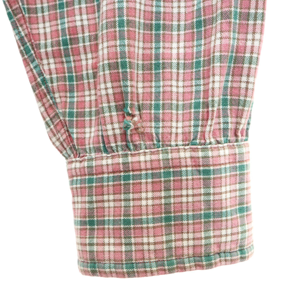 RRL 90s 初期タグ 赤3星 オールド チェック柄 長袖 シャツ M レッド系 ダブルアールエル RALPH LAUREN ラルフローレン メンズ