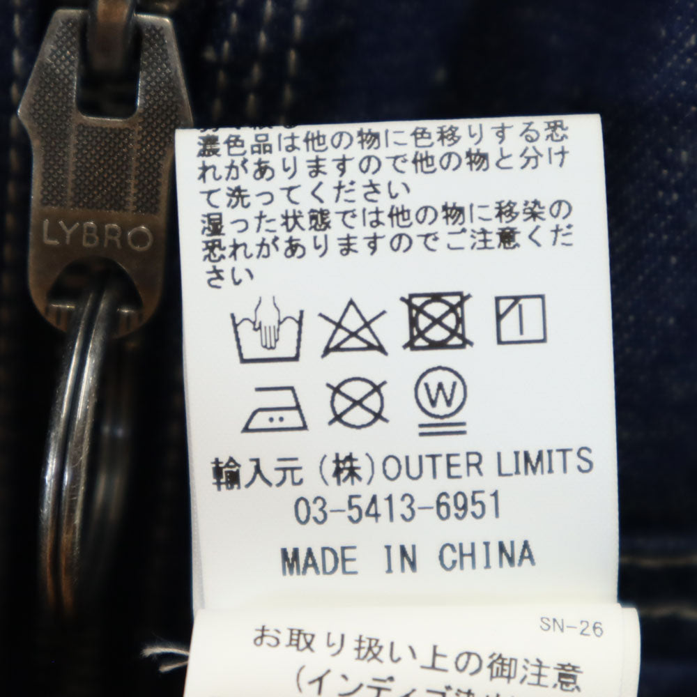 ライブロ ナイジェルケーボン デニム ワークジャケット 42 インディゴブルー メンズ