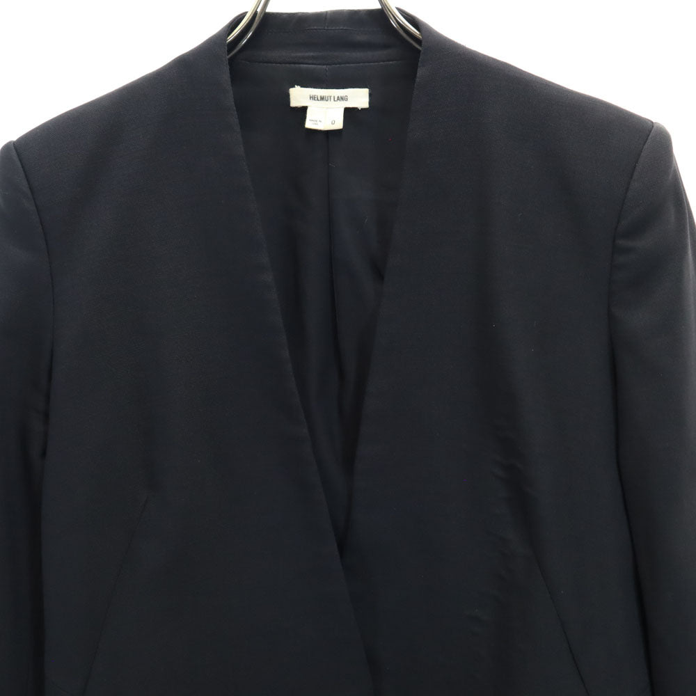 HELMUT LANG ヘルムートラング USA製 ウールブレンド ブレザー 0 ブラック ジャケット レディース
