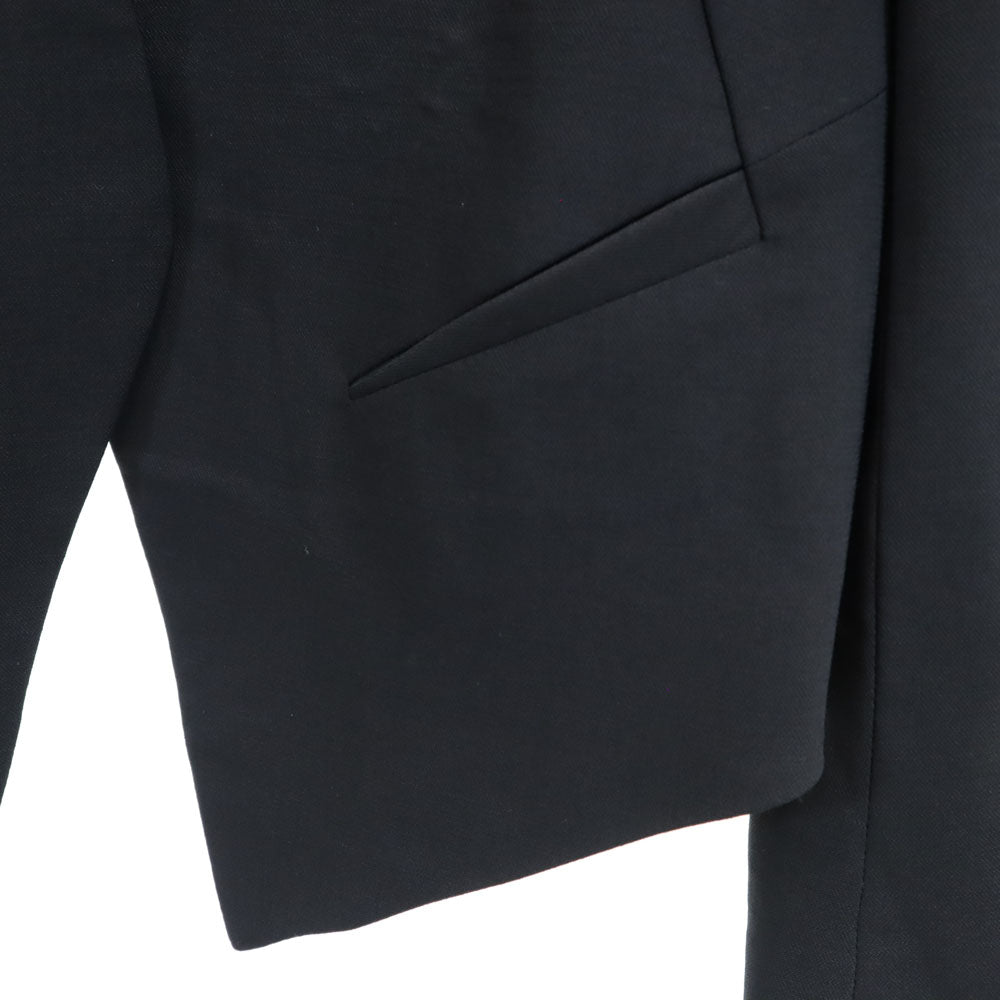 HELMUT LANG ヘルムートラング USA製 ウールブレンド ブレザー 0 ブラック ジャケット レディース