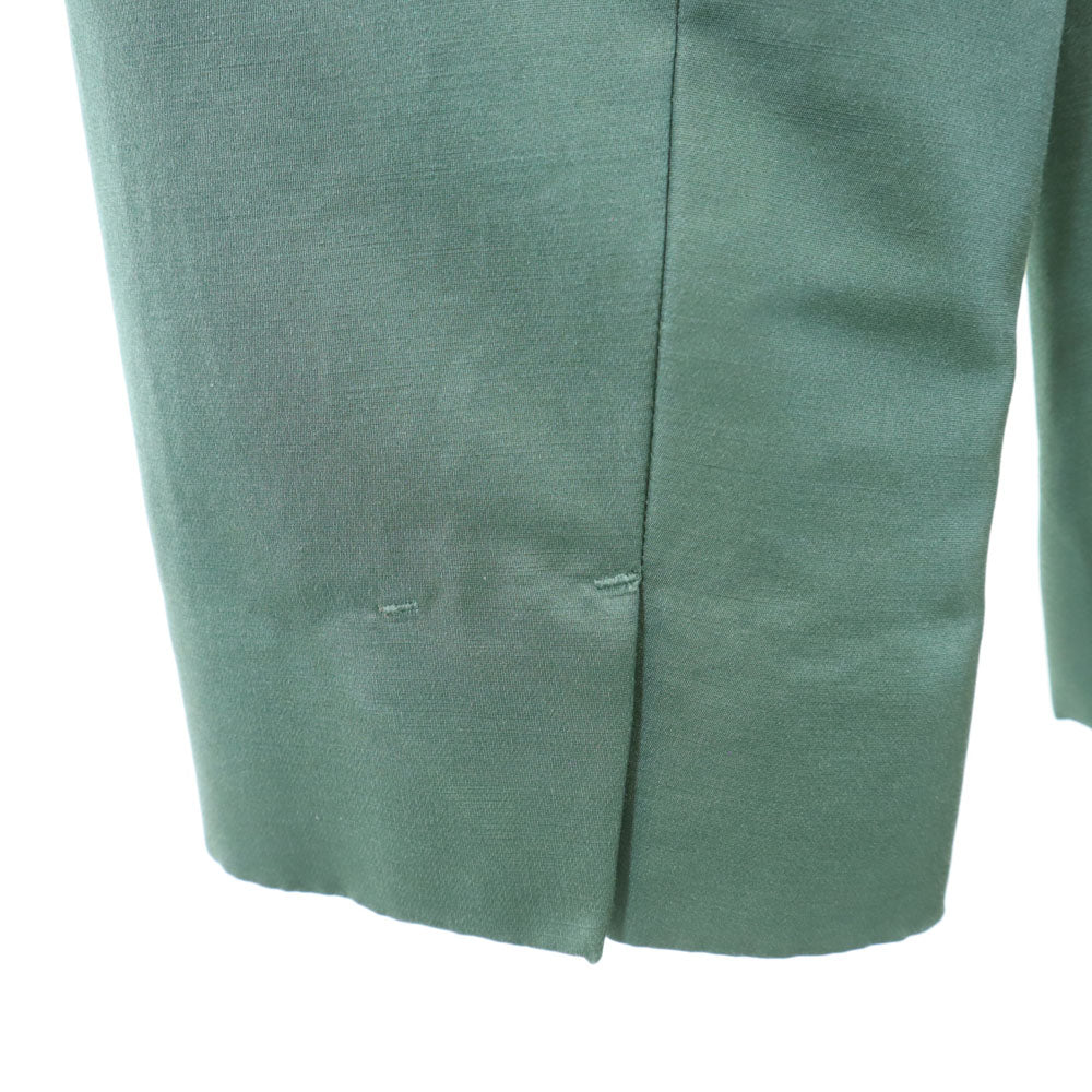 JIL SANDER ジルサンダー イタリア製 シルクブレンド テーラードジャケット 38 グリーン系 ブレザー レディース