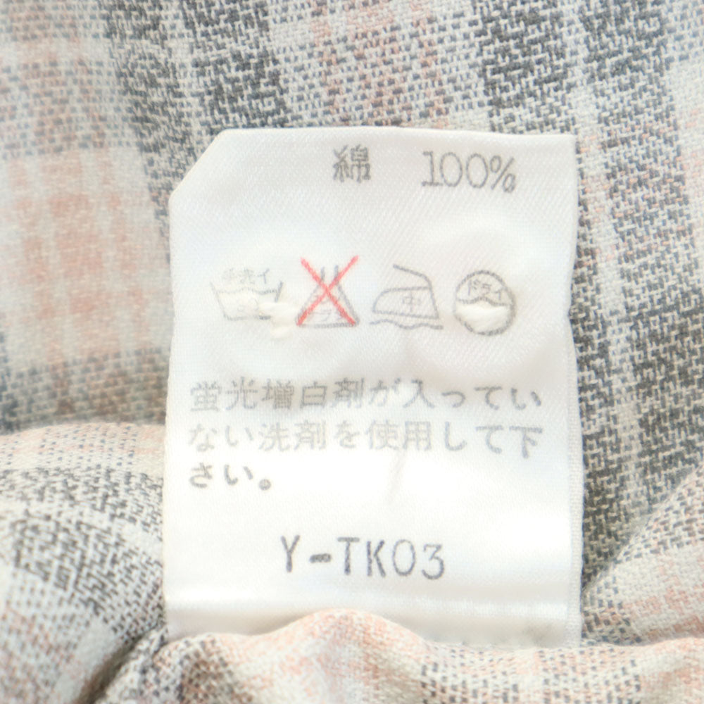Christian Dior クリスチャンディオール 90s オールド チェック柄 長袖 ボタンダウンシャツ M ピンク系 レディース