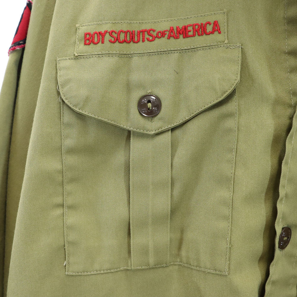 ボーイスカウトオブアメリカ 70s ヴィンテージ 長袖 シャツ カーキ系 キッズ