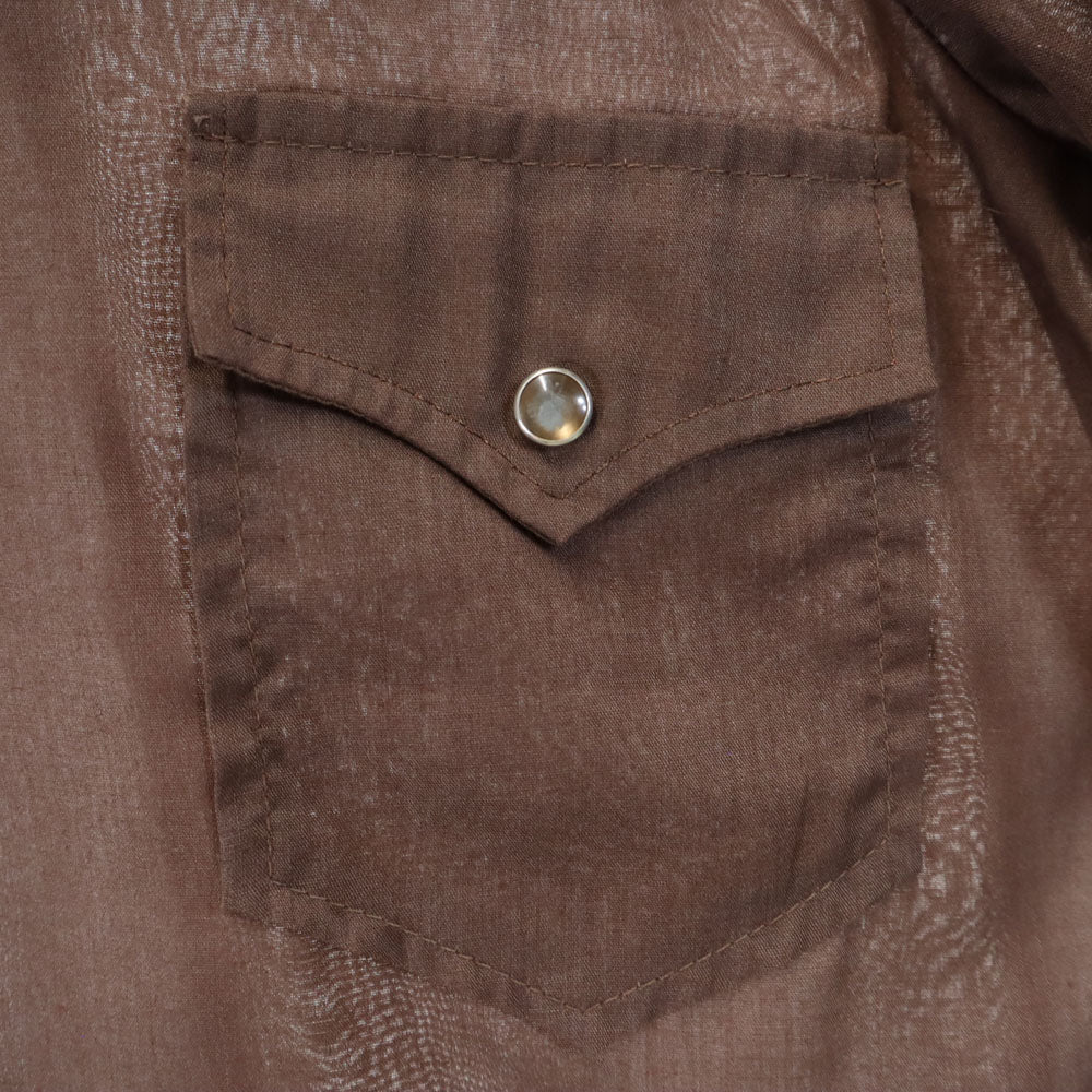 H BAR C エイチバーシー 70s ヴィンテージ 長袖 ウエスタンシャツ ブラウン系 メンズ