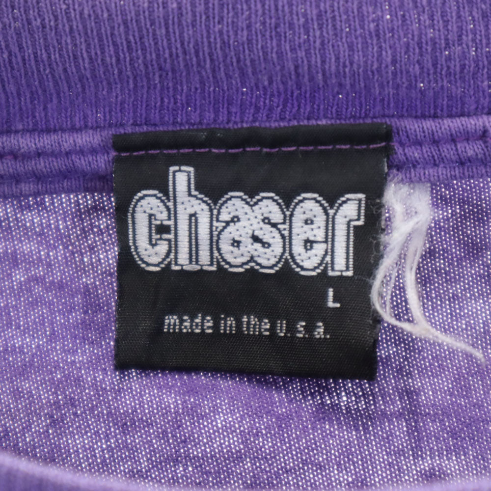チェイサー USA製 半袖 Tシャツ L パープル chaser イラスト SHAG メンズ