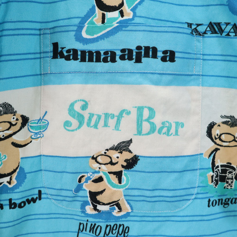 サンサーフ 東洋エンタープライズ 半袖 ボタンダウン アロハシャツ M 水色 SUN SURF SS31742 メンズ