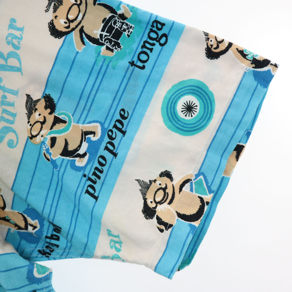 サンサーフ 東洋エンタープライズ 半袖 ボタンダウン アロハシャツ M 水色 SUN SURF SS31742 メンズ